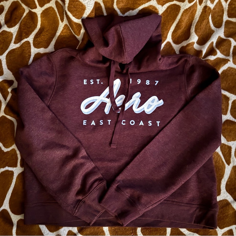 Aeropostale Burgundy Fleece Hoodie